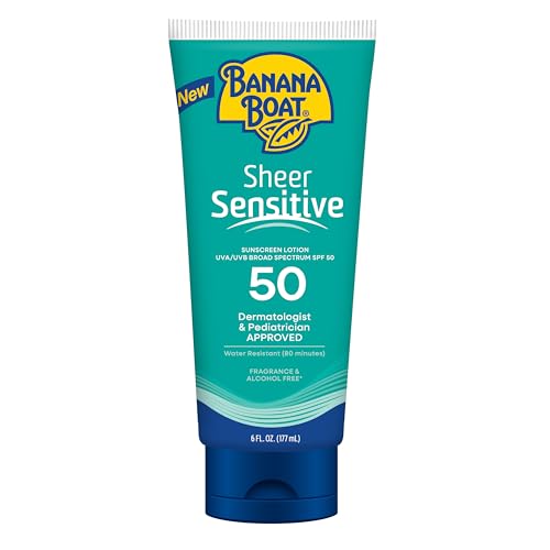 Banana Boat Sheer Sensitive Sunscreen Lotion SPF 50, 6 Fl Oz