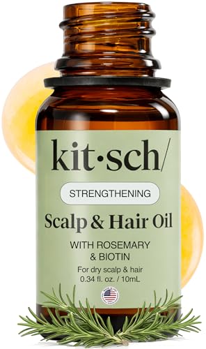 Kitsch Rosemary Oil for Hair Growth -With Castor Oil, Biotin & Jojoba- 10mL