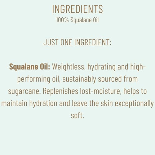 BIOSSANCE 100% Squalane Oil - Vegan Face & Body Oil Moisturizer - 3.3 oz