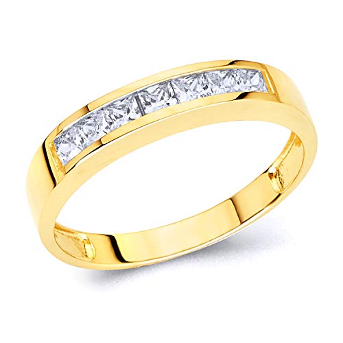 14k Yellow Gold SOLID Men's Wedding Band - Size 11.5