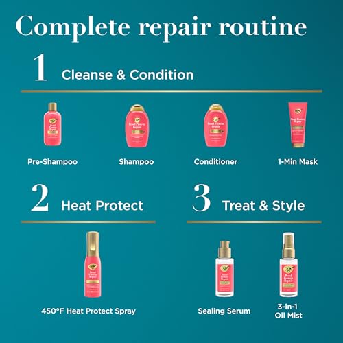 OGX Repair & Protect Bond Protein Repair Conditioner, Lightweight Conditioner Targets Damaged Areas of Hair, Formulated without Parabens, Sulfate-Free Surfactants, 13 fl. oz