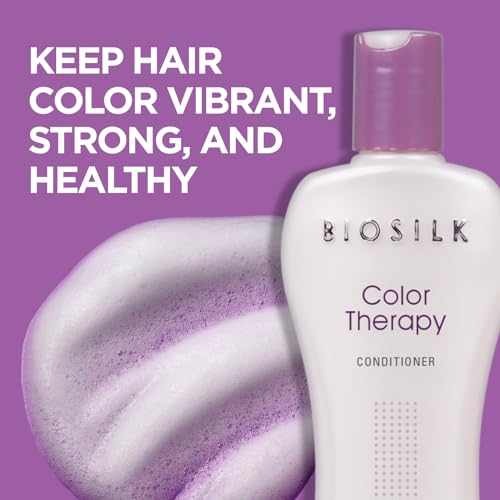 BioSilk Color Therapy Conditioner, Replenishes Moisture While Protecting Color, Enhances Vibrancy & Shine, Sulfate, Paraben & Cruelty-Free, 12 Oz