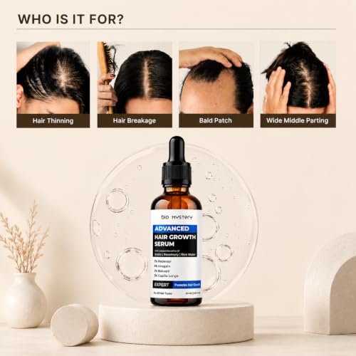 Hair Growth Serum With 3% Redensyl, 4% Anagain, 3% Baicapil and Capilia longa with Biotin, Rosemerry and Rice Water - For Hair Growth And Hair Fall Control Serum