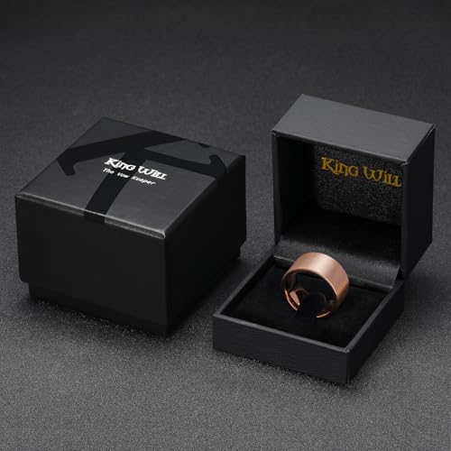 King Will Men Tungsten Rings 14K Gold 12mm Size 10