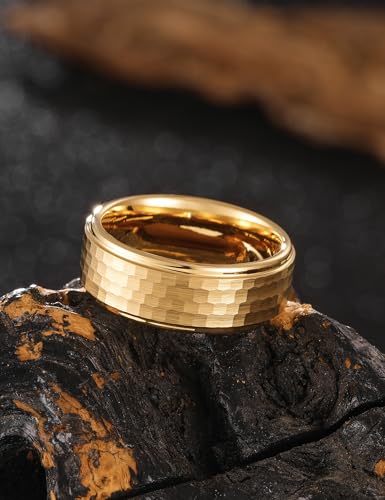 King Will Men Tungsten Rings 14K Gold 8mm Size 10