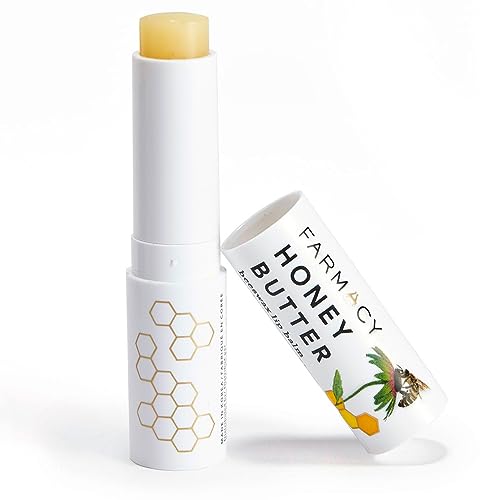 Farmacy Beeswax Lip Balm - Honey Butter Moisturizing Lip Care + Chapped Lip Treatment - Enriched with Cupuaçu + Cocoa Butters, Proprietary Honey Blend and Vitamin E to Nourish, Soften + Heal (3.4g)