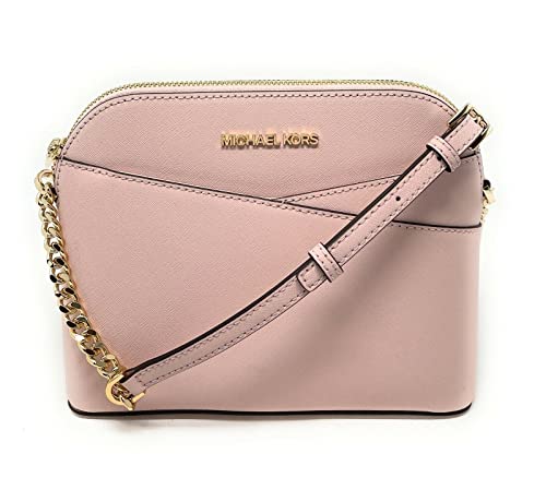 Michael Kors Jet Set Medium Crossbody Leather Handbag (Powder Blush)