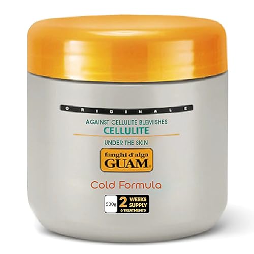 GUAM Anti-cellulite Mud COLD FORMULA, Seaweed Body Wrap for Cellulite, Skin Tightening Clay for Body Cellulite and Leg Swelling, Lymphatic Drainage | Cellulite Removal Treatment (1.1 LB)