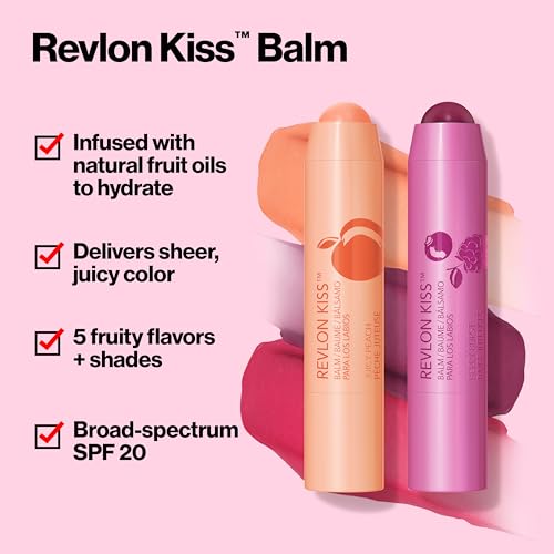 Revlon Kiss Balm with Sunscreen SPF 20, 035 Berry Burst, 0.09 oz