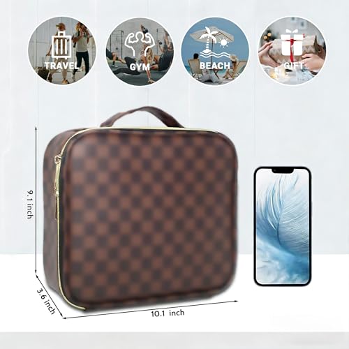 WIRIBEY Large Cosmetic Bag, Portable Makeup Bag with Adjustable Partition, Cosmetic Bags for Women Toiletry Travel Organizer Portable Make Up Bags for Christmas Birthday Gifts