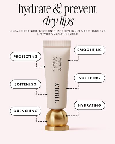 Truly Beauty Vanilla Baby Hydrating Lip Gloss | Sheer Nude Beige Tint