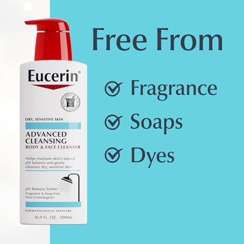 Eucerin Advanced Repair Body and Face Cleanser, 16.9 FL OZ