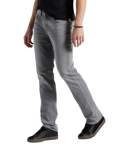 Buffalo David Bitton Men's Straight Six Jeans, Grey Sanded, 34W x 32L