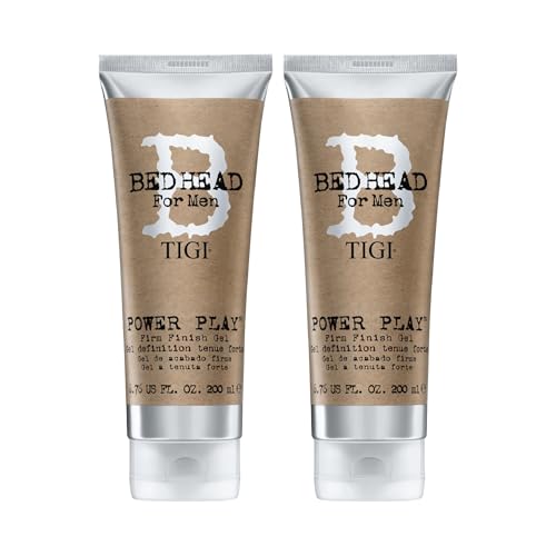 TIGI Bed Head Hair Gel for Men, Power Play 2-Pack – Firm Finish, Anti-Humidity, Frizz Control Hair Care Products for Men, 6.76 Oz Ea