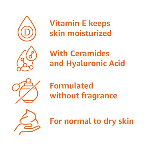 Amazon Basics Hydrating Facial Cleanser, Fragrance Free, with Ceramides, Non-Comedogenic, 12 Fl Oz, Pack of 1
