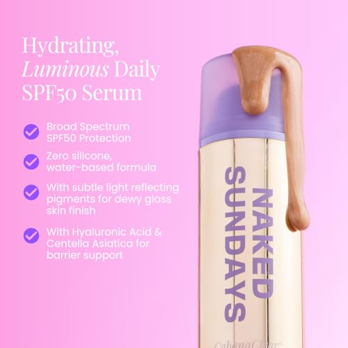 Naked Sundays CabanaClear SPF 50 Illuminating Sunscreen Serum, 50ml