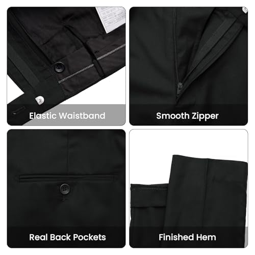 MAGE MALE Mens 2 Button 3-Piece Suits Slim Fit Tuxedo Set Wedding Business