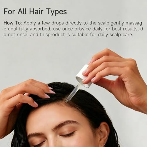 Scalp Serum with Apple Stem Cell, Caffeine, Biotin, Niacinamide & Polygonum Multiflorum | Light Scalp Treatment Infused with Ginseng, Rosemary, Saw Palmetto | Scalp Care for All Hair Types, 1 Fl Oz