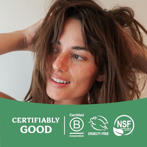Badger Organic Jojoba Hair Oil & Dry Scalp Treatment, Soothing & Moisturizing Itchy Dry Scalp Oil, Rosemary Hair Oil, Organic Jojoba Oil Hair & Scalp Moisturizer, 2 fl oz Glass Bottle