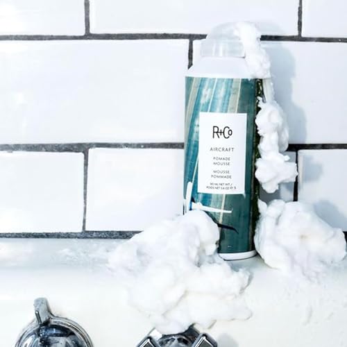 R+Co Aircraft Pomade Mousse - Lightweight Volume & Texture Foam, 5.6oz