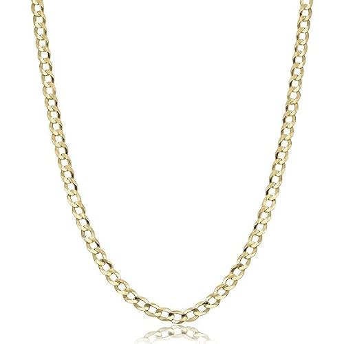 SHOP WGS 2.5 MM 10K Solid Gold Cuban Link Chain for Men & Women