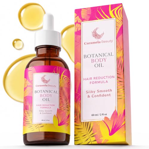 Caramela Beauty Cyperus Rotundus Oil, 60ml After-Shave and Post-Wax Moisturizer, Botanical Body Oil with Jojoba, Rosehip and Sweet Almond Oils for Silky Smooth Skin, All Skin Types