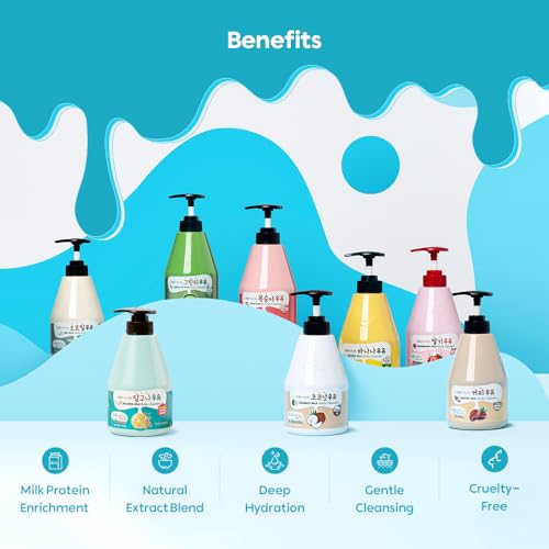 Kwailnara Oat Milk Body Wash (19.75 Fl Oz) – Korean Body Cleanser for Nourished & Soothed Skin | Milk Protein, Royal Jelly & Calming Oat Extract | Paraben-Free with Gentle Bubbles