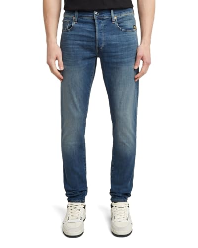 G-STAR Raw Mens 3301 Slim Fit Jeans, Vintage Medium Aged, 33W x 32L