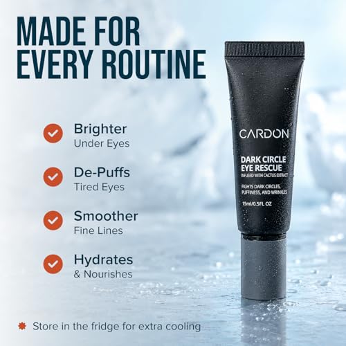 Cardon | Dark Circle Rescue for Men and Women | Under Eye Roller Eye Stick Massager for Puffy Eyes, Dark Circles, Bags, Wrinkles | Made with Peptides, Niacinamide, Hyaluronic Acid