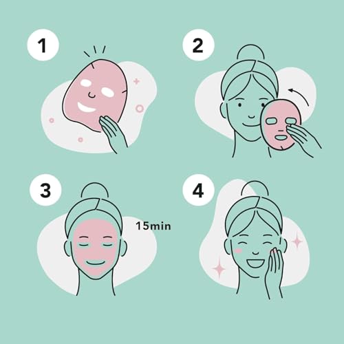 Celavi Korean Face Mask Sheet Set, Facial Spa Masks, 24 Pack