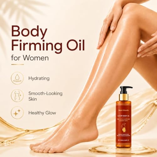 pewatul Body Firming Oil for Women, 2 Pack After Shower Oil for Dry Skin, Lightweight Non-Greasy Moisturizer for Arms Legs Belly (2)