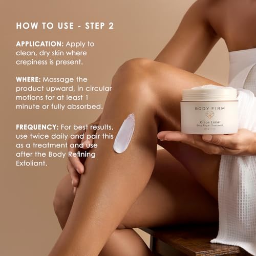 BODY FIRM Crepe Erase 2-Step Treatment, Exfoliant & Firming Cream, 10 FL Oz