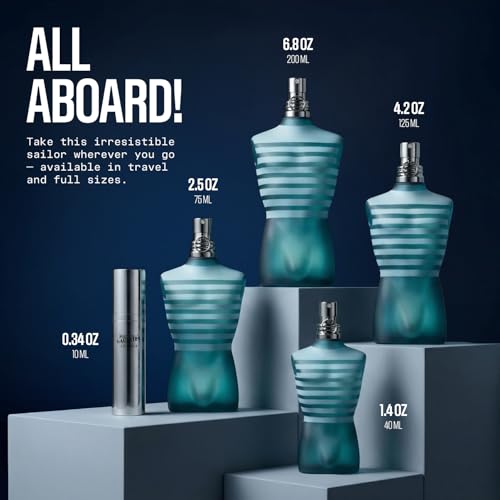 Jean Paul Gaultier Le Male Eau de Toilette - Long Lasting Amber Aromatic Cologne for Men with Fresh Mint, Lavender & Sensual Vanilla - Luxury Men's Cologne Spray, 4.2 oz