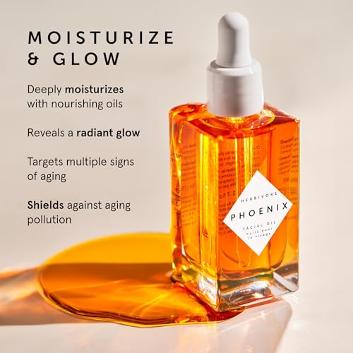 HERBIVORE Phoenix Rosehip Face Oil | Anti-Aging & Hydrating, CoQ10, 1 oz