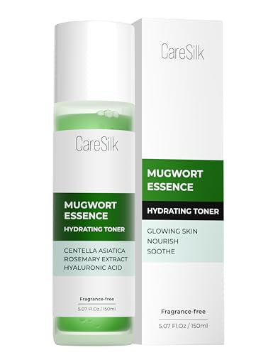 Caresilk Mugwort Essence,Hydrating Face Toner with Artemisia, Hyaluronic Acid, Centella Asiatica & Rosemary Extract - Deep Moisturizing Skin Care & Barrier Protection Face Mist - 150 ml
