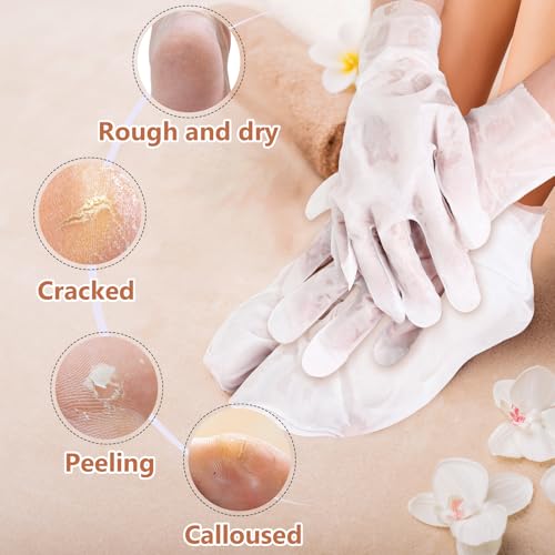 TEAWOO 18 Pairs Moisturizing Hand & Foot Masks for Dry Cracked Feet