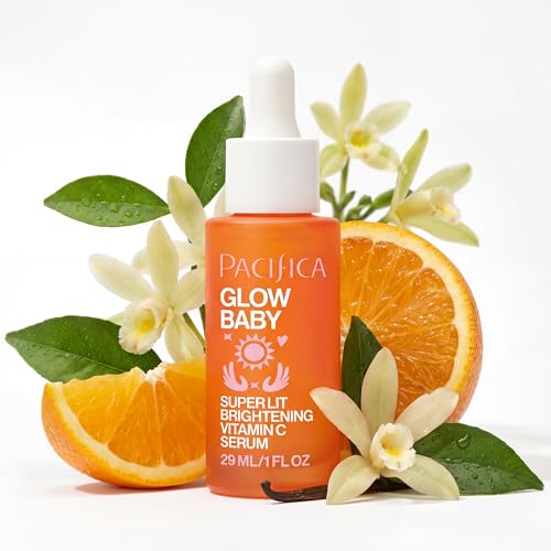 Pacifica Vitamin C Serum for Face – Glow Baby Brightening Facial Serum with Glycolic Acid – Vitamin C Booster Skin Care, Dark Spot Corrector, Vegan Skincare for Glowing Skin, Dermatologist Tested