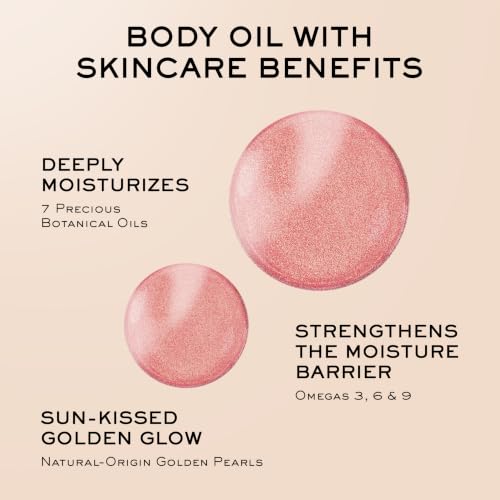 NUXE Floral Shimmer Body Oil, Floral Scented Dry Oil Moisturizer, 1.6 Fl Oz