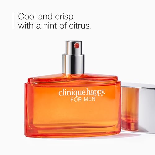Clinique Happy For Men Eau de Toilette Cologne Spray | Notes of Kaffir Lime + Mandarin | Cologne for Men, 1.7 Fl Oz