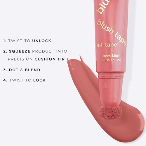 tarte blush tape satin liquid blush – Blendable Buildable Makeup with Mineral Pigments, Mango & Shea Butters for Lightweight Hydrating Smooth Finish, Vegan & Cruelty-Free, full size, coral pink