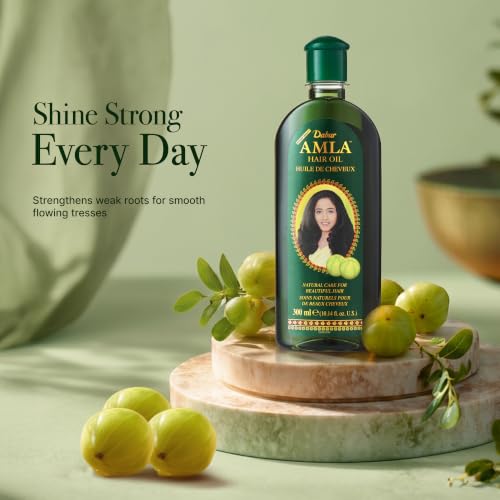 Dabur Amla Hair Oil – Nourishing Herbal Oil with Pure Amla and Botanical Extracts for Healthy, Moisturized Scalp, Strong, Shiny Hair – Ayurvedic Strengthen Roots for Men & Women – 500 ml (Pack of 3)
