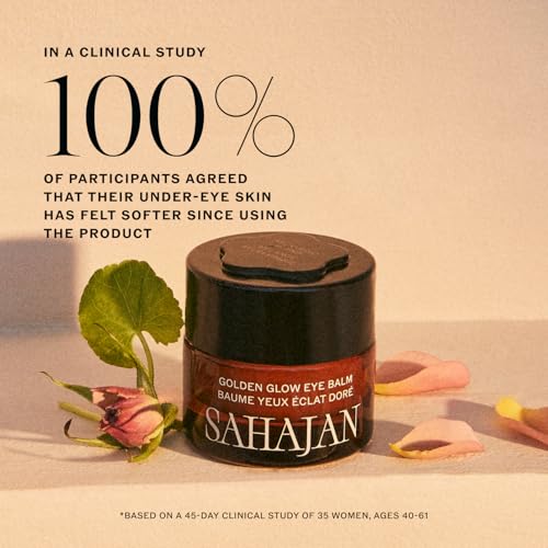 Sahajan Golden Glow Eye Balm, Brightening Under Eye Cream, 0.5 fl oz