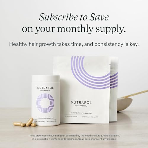 Nutrafol Postpartum Hair Growth Supplements, 1-Month Bottle