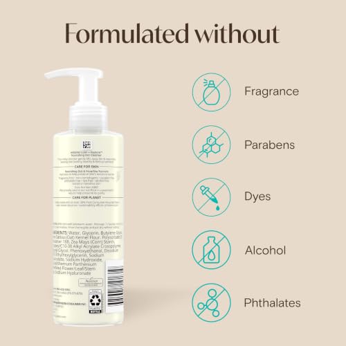 Aveeno Calm + Restore Nourishing Oat Face Cleanser, Daily Hydrating Facial Cleanser for Sensitive Skin with Nourishing Oat & Feverfew, Hypoallergenic, Non-Comedogenic, Fragrance-Free, 7.8 Fl Oz
