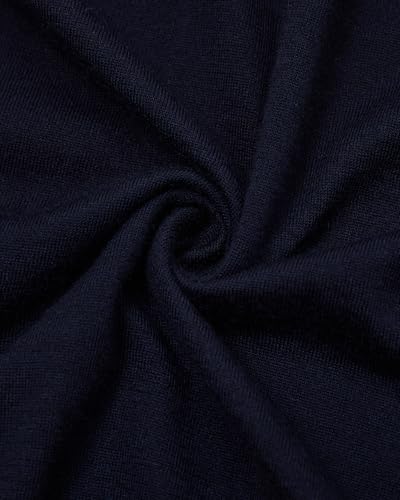 KVSS Men's Pullover 100% Cashmere Turtleneck Long Sleeve Cashmere Knit Sweaters for Mens Comfortable Tee Luxury Choice Ink Blue