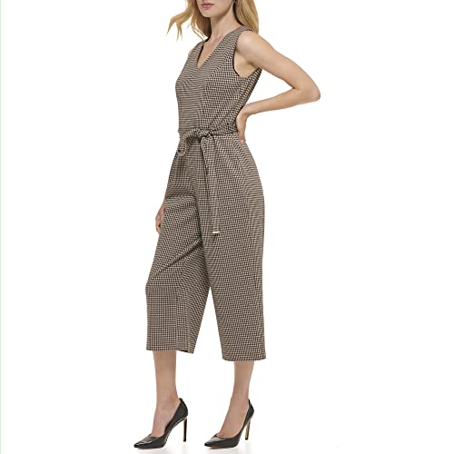 Tommy Hilfiger womens Jumpsuit Straight Leg,KHAKI MULTI,14