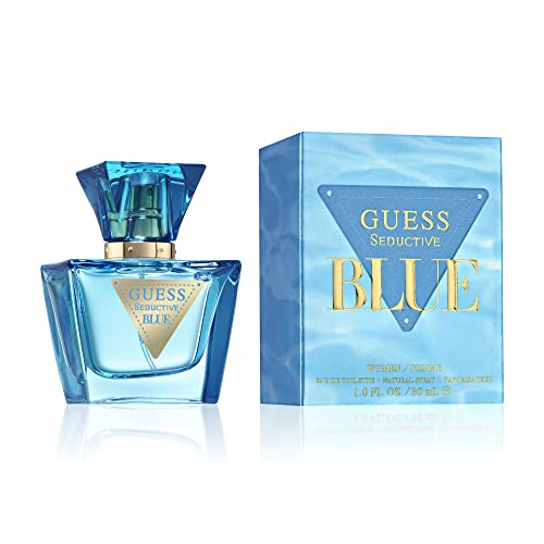 Guess Seductive Blue Women/Femme Eau de Toilette Perfume Spray For Women, 1.0 Fl. Oz.