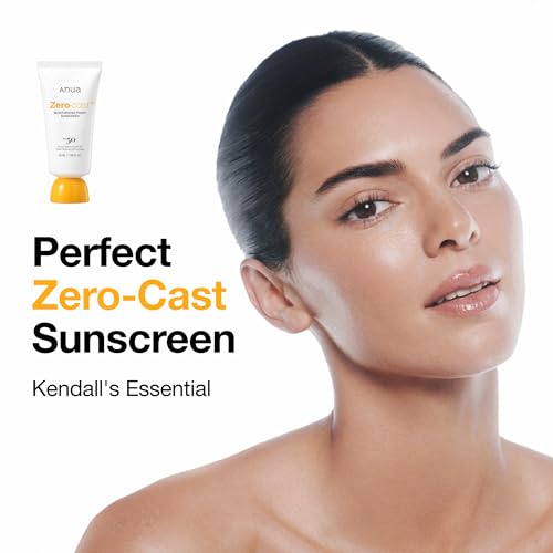 Anua, Zero-Cast Moisturizing Sunscreen SPF 50, Glow Natural Sunscreen for face, No White Cast, Hyaluronic Acid, Niacinamide, Oil-Free, Korean Skincare, 1.69 fl oz