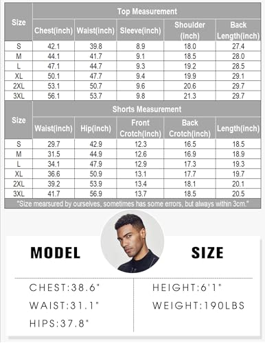 COOFANDY Fashion Men's Tracksuits 2 Piece Casual Athletic Jogging Outfits Short Sleeve Track Suits for Men Set