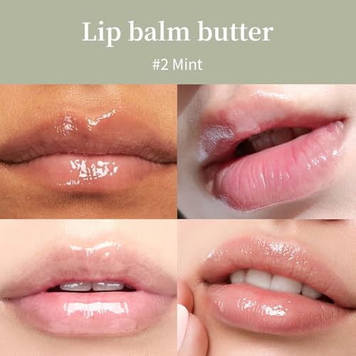URQT 4PCS Summer Special Lip Butter Balm, Hydrating, Nourishing & Softening Lip Care with Natural Oils & Fruit Extracts, Long-Lasting Moisture, Non-Sticky Shine, Soften Dry Lips Lip Care (4PCS, 4)